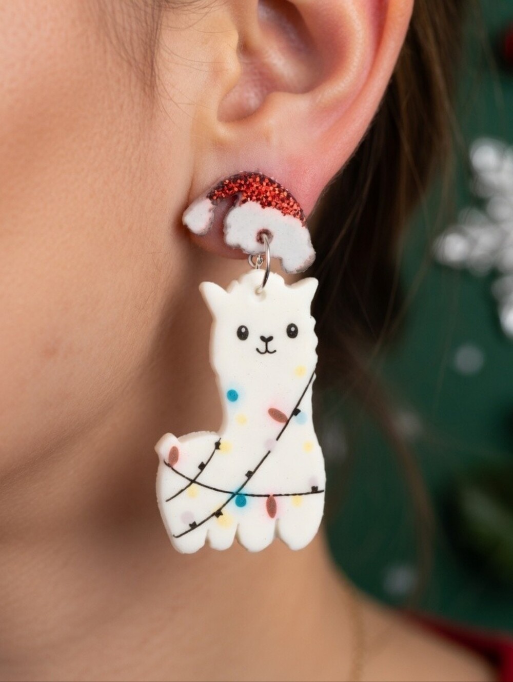 MODCLOTH CHRISTMAS ALPACA EARRINGS